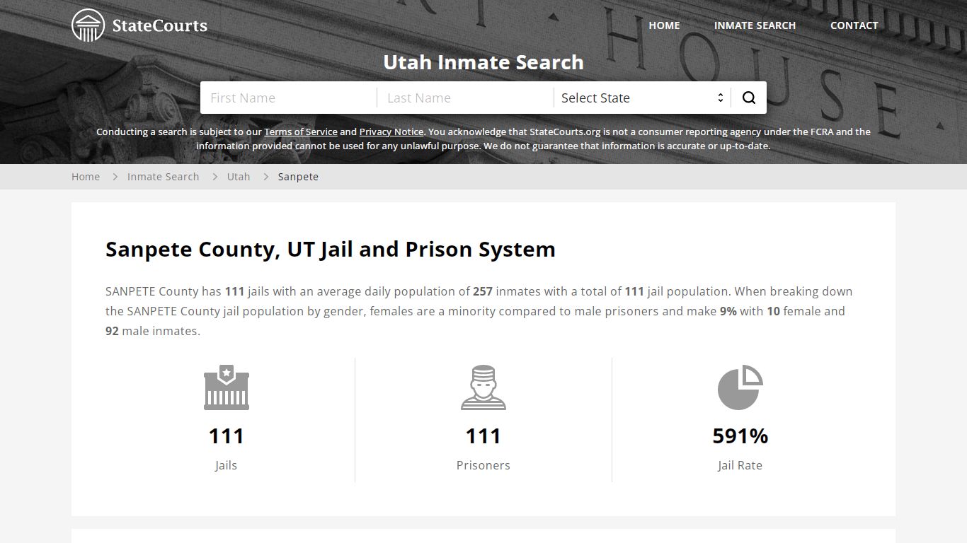 Sanpete County, UT Inmate Search - StateCourts