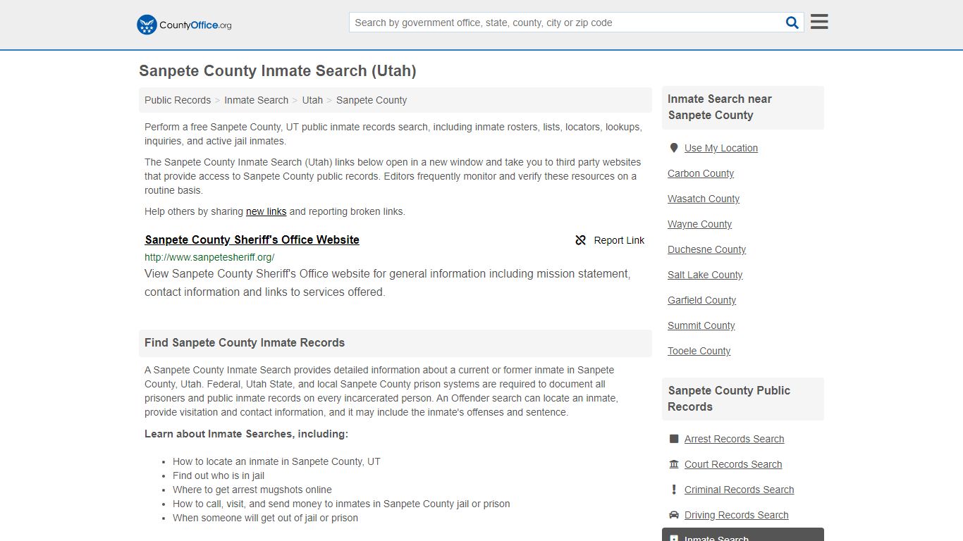 Inmate Search - Sanpete County, UT (Inmate Rosters & Locators)